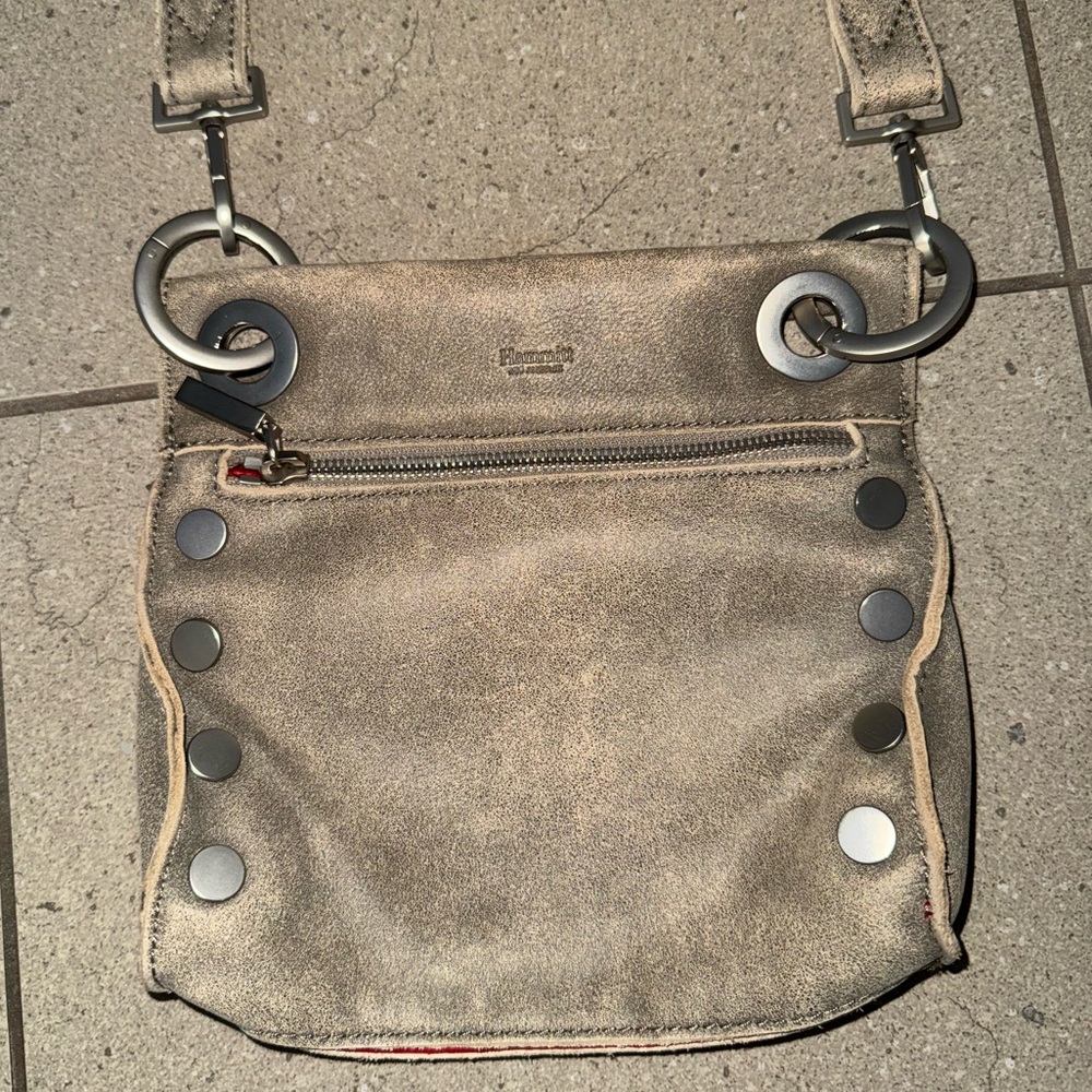 Hammitt Tony Small Pewter Brushed Silver Crossbody